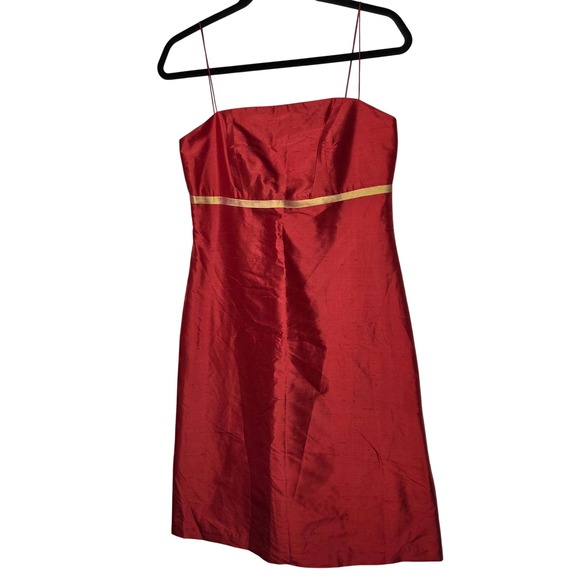 Aria Dresses & Skirts - Aria Y2k taffeta red cocktail dress homecoming empire waist womens size 4